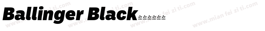 Ballinger Black字体转换